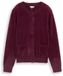 Tom Tailor - Gilet en fil de coton mélangé avec fermeture boutonnée - Taille XXXL - rouge bordeaux