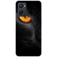 1001 coques Oppo Bedrukt siliconen hoesje compatibel met Oppo A76 Oeil de panthere