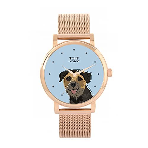 Toff London Border Terrier Hoofd Hondenhorloge - 5059656823094