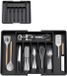Unyqoos® Tiroir à couverts extensible avec 8 compartiments pour tiroirs de cuisine organisés
