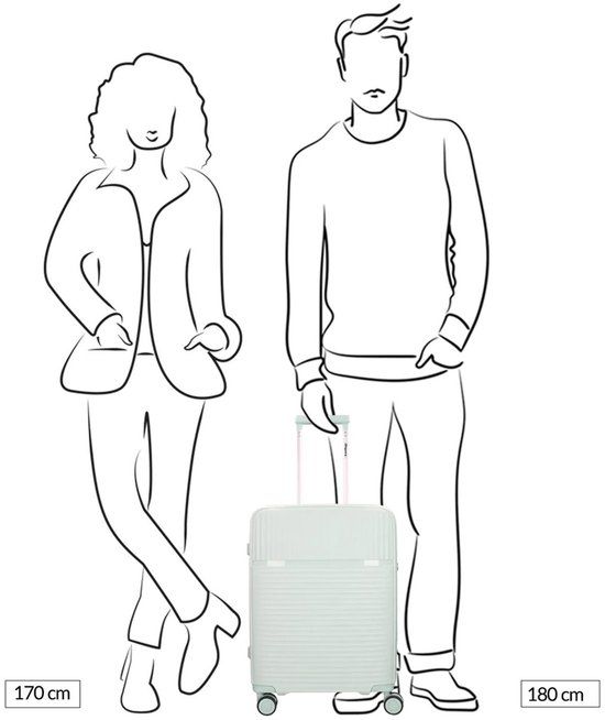 Travelbags The Lina Trolley S pastel green - Hardcase Handbagage 40 t/m 56 cm - 35 l - Unisex