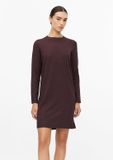 s.Oliver Jurk met lange mouwen, Kuithoogte, Bordeaux, Viscose, Maat 46