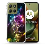 Cokitec Versterkte hoes voor Motorola G15 Muziek Bladmuziek Multi kleuren