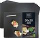 Unyqoos® 6 x plaque d'ardoise plateau de service 30 x 20 cm