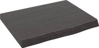 vidaXL Wastafelblad 40x30x(2-4) cm behandeld massief eikenhout donkerbruin
