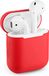 Beschermhoes Apple Beschermhoes voor Airpods 1 & 2, silicone case, airpod hoes, precies passend (rood)