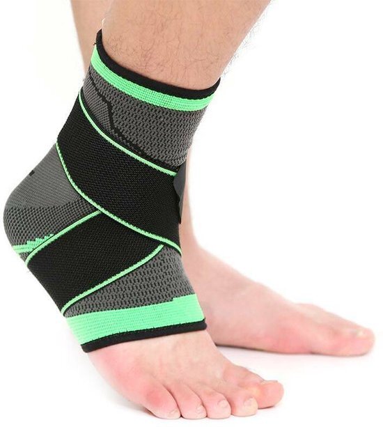 Jumada's Verstelbare Enkelband - Enkelbandage - Enkelbrace - Maat XL - Zwart/Groen