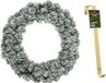 Decoris Groen/witte kerstkrans 40 cm Imperial met kunstsneeuw en met gouden hanger