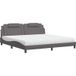 Maison Exclusive - Lit « Viana » avec matelas, gris, 200 x 200 cm, simili cuir