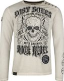 Rock Rebel by EMP Grijs shirt met lange mouwen met print en patch aan de voorkant - Heren - M