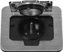 ORNO Hermetisch elektrische socket, inbouwstopcontact IP55, opening hoek 110°, brushed aluminium