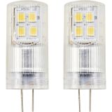 Sygonix SY-6442044 Lampe LED Étiquette énergétique F (A - G) G4 2.6 W = 28 W Blanc chaud (Ø x l) 15 mm x 40 mm 2 pièce(s)