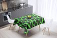 Bonamaison Tafelkleed, Anti-Mold, Sneldrogend, Waterdicht, 100% Polyester Tafellaken, Neon groene rook, 140 x 140 Cm