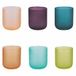 Villa d'Este Home Tivoli Set van 6 waterglazen 300 ml Frosted Glass Color Shock