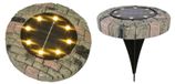 Lampe solaire à LED aspect pierre blanc chaud Lampe de jardin Pierre lumineuse Décoration de jardin