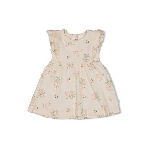 Feetje jurk Let Your Dreams Blossom ecru/roze