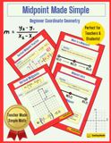 Midpoint Made Simple: A Beginner Coordinate Geometry Workbook for Midpoint Formula Practice