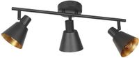 Mexlite Oeroe 4115ZW Zwarte 3-lamps spot