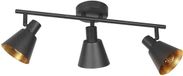 Mexlite Oeroe 4115ZW Zwarte 3-lamps spot