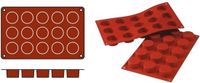 Silikomart Bakmat Petits-Fours (Cap.15St.) - SiliconFlex 070058 - Rood