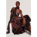 Ted Baker Foulard Long en Soie Motif Floral Noir