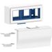 GGK Boîtier Adaptateur Blanc Pour Appareillage Triple 45 X 45 - Compatible Avec Plinthe Électrique 4d Et Goulottes 12 X 22 / 15 X 30 - Ggk