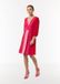 Comma - Vrouwen Midi-jurk met ceintuur - Chilirood - Maat 40