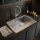Pure.Sink Spoelbak 55x40 cm RVS onderbouw, vlakinbouw en opbouw PLX5540-02
