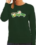Bellatio Decorations Shoppartners Bv St. Patricks Day Sweater Groen voor Dames - Its Your Lucky Day - Ierse Feest Kleding / Trui/ Outfit/ Kostuum XS