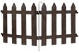 Clôture de jardin Clôture plastique 30 x 30 cm Lot de 10 Brun