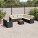 Maison Exclusive - Ensemble de meubles de jardin 10 pièces avec canapé et coussins, noir, en polyrotin