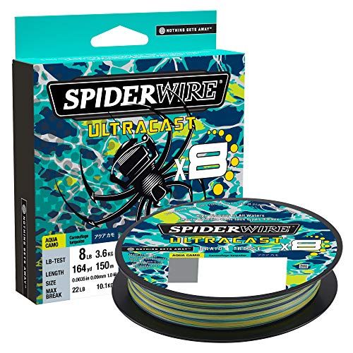SpiderWire Superline Ultracast Vlecht - Aqua Camo - 65LB - 328 yd - Vislijn