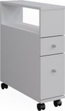 Vicco Fynn Badkamerkast – 17.6 x 61.6 cm met 2 laden Wit