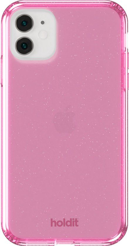 Holdit Glitter Case geschikt voor Apple iPhone 11 / Xr - Roze