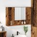 vidaXL Spiegelkast Wandgemonteerd Oudhout 80 x 17 x 55 cm Bewerkt hout
