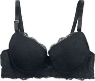 Grey Velvet Spitzen Bra Dames BH - Zwart - M