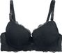 Grey Velvet Spitzen Bra Dames BH - Zwart - M