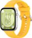 By Qubix Qubix - Siliconen bandje met gesp - Geel - Geschikt voor Huawei Watch Fit 3/4/5
