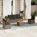 Maison Exclusive - Ensemble de jardin pour 6 personnes avec coussins, gris, en polyrotin