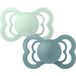 BiBS Supreme Collection Stage 1 Fopspeen 0/6 maanden 2 stuks Nordic Mint / Island Sea