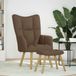 VidaXL Relaxfauteuil met voetenbank stof bruin