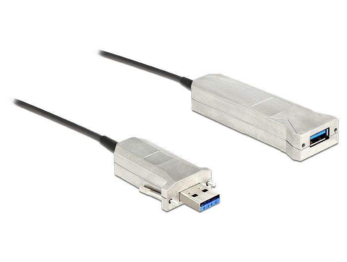 DeLOCK 50m USB3.0-A + USB Micro-B/USB3.0-A - Zwart, Zilver
