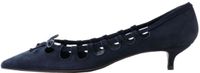 Next Dames Forever Comfort® suède pumps met lage hak en uitsnijding - Blauw