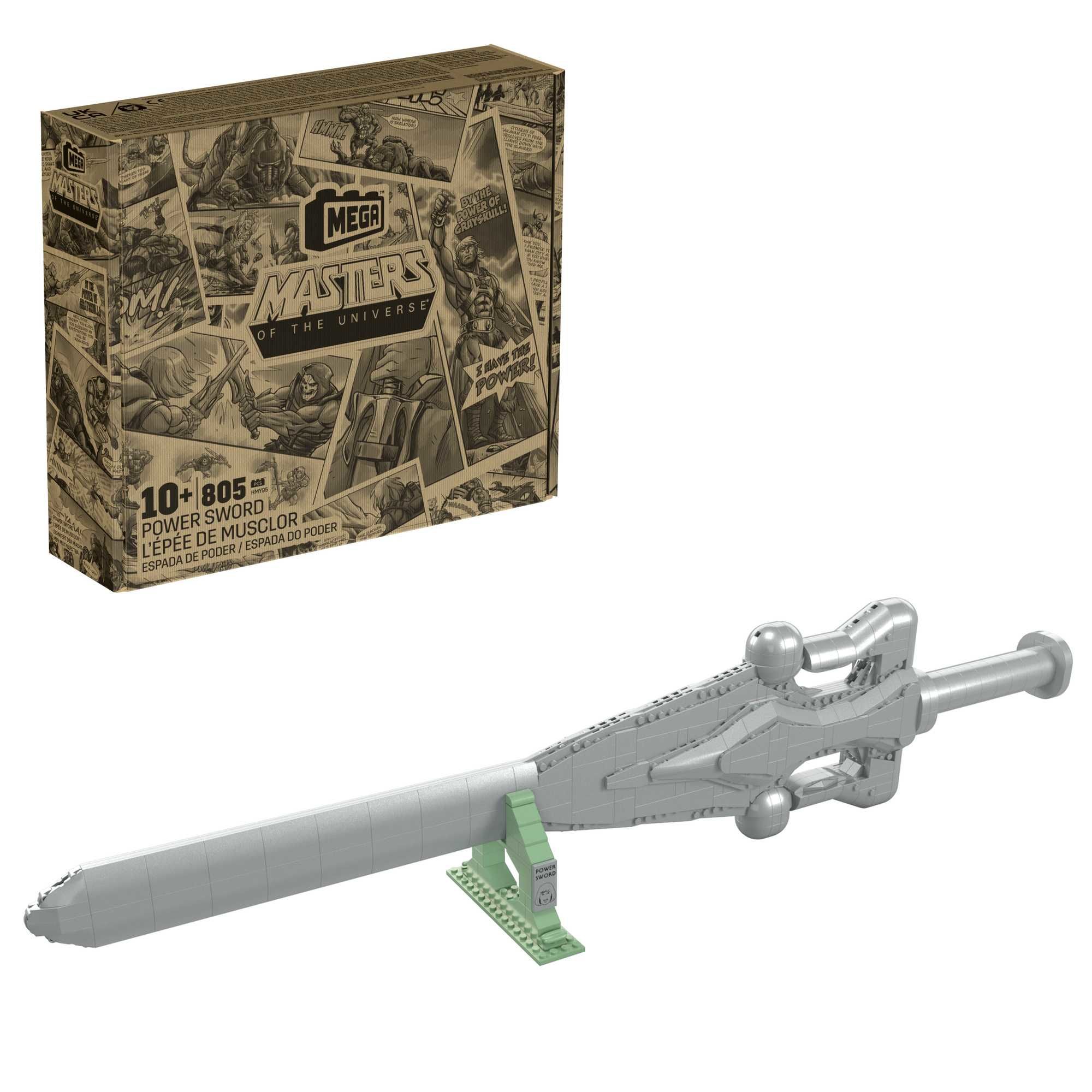 MEGA Masters of the Universe Power Sword Building Set - 805 Pieces - HMY95