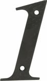 AMIG Huisnummer 1 - massief gesmeed staal - 10cm - zwart