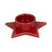 Bougeoir étoile porcelaine rouge bougie de l'avent