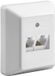 Goobay 43548 dubbele ISDN inbouwdoos (2 x 8) met 8 schroefaansluitingen