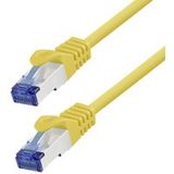LogiLink CP4027S RJ45 Netzwerkkabel, Patchkabel CAT 6a S/FTP 0,50 m gelb CCA-Leiter, flammhemmend, halogenfrei 1 Stück