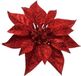 Cosy&Trendy Billiet - Vanlaere Rode kerstster met glitters op clip 18 cm