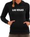 Bellatio Decorations Shoppartners Bv Las Vegas/wereldstad tekst hoodie zwart voor dames - zwarte Las Vegas sweater/trui met capuchon XL